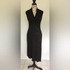 Jacob Dress with Floral Design Black Elegant Sleeveless Women's Size 5/6 New